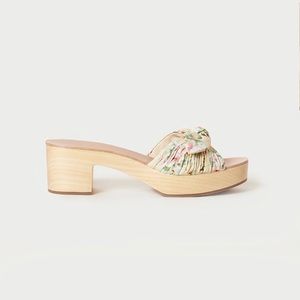 Loeffler Randall Regina Tan Floral Bow Clog